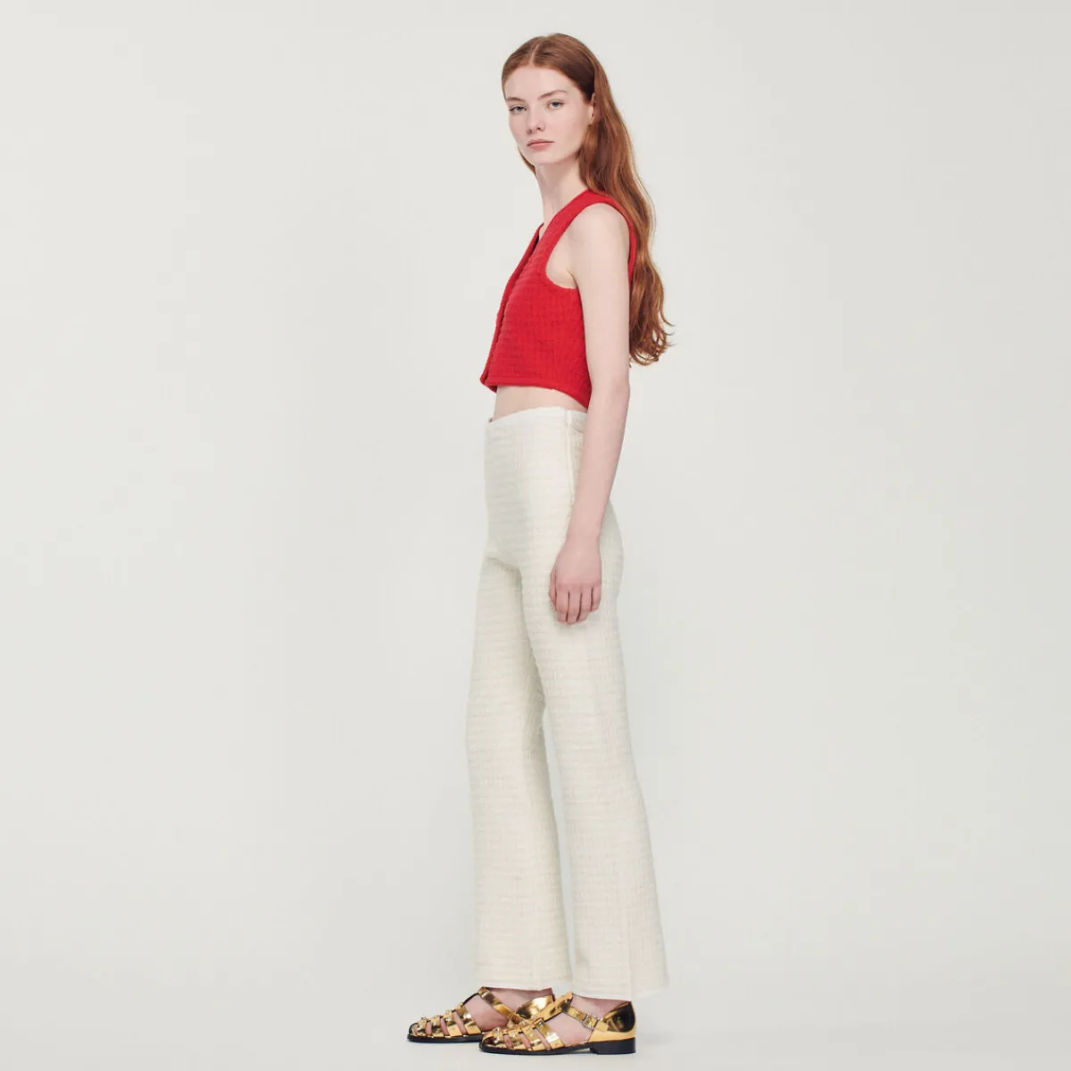 Flash Sale Tweed Pants Women Matching Sets