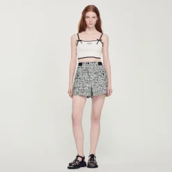 Flash Sale Tweed Shorts Women Matching Sets