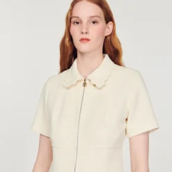 New Tweed Zip Dress Women Dresses