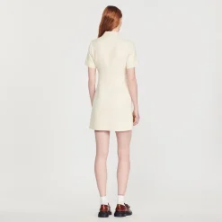 New Tweed Zip Dress Women Dresses
