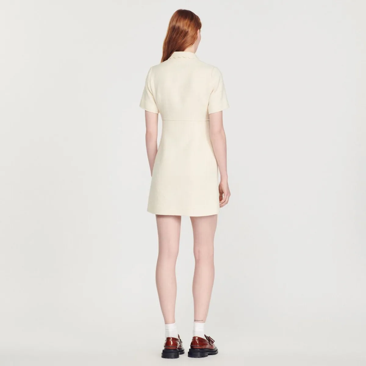 New Tweed Zip Dress Women Dresses
