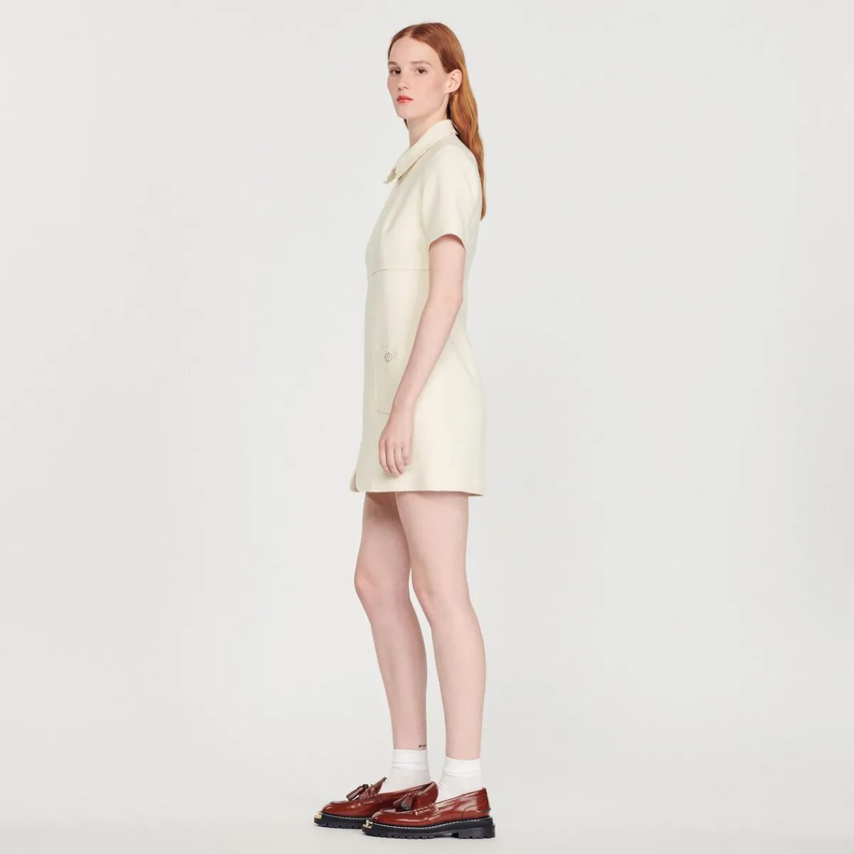 New Tweed Zip Dress Women Dresses