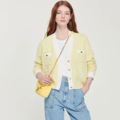 Sale Two-Tone Cardigan Women Sweaters & Cardigans
