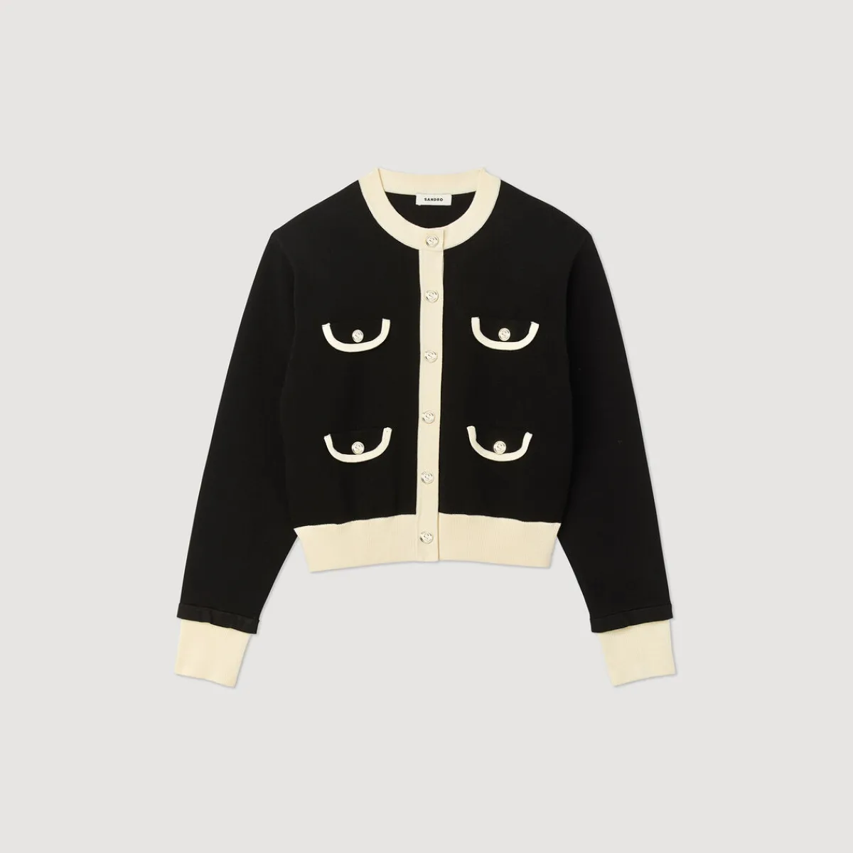 Online Two-Tone Cardigan With Buttons Women Sweaters & Cardigans