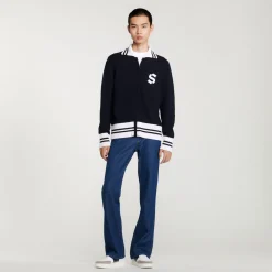 Sale Two-Tone Knitted Cardigan Men Sweaters & Cardigans