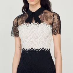 Cheap Two-Tone Lace Dress Women Dresses