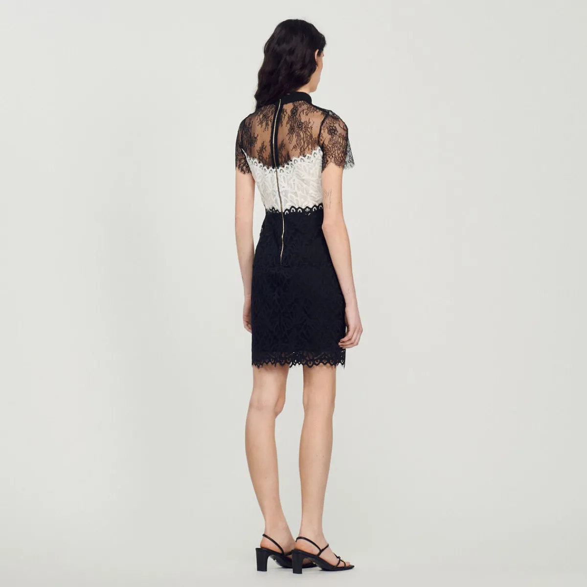 Cheap Two-Tone Lace Dress Women Dresses
