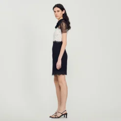 Cheap Two-Tone Lace Dress Women Dresses