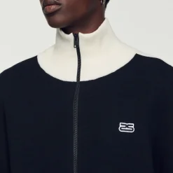 Best Sale Two-Tone Zip Cardigan Men Sweatshirts