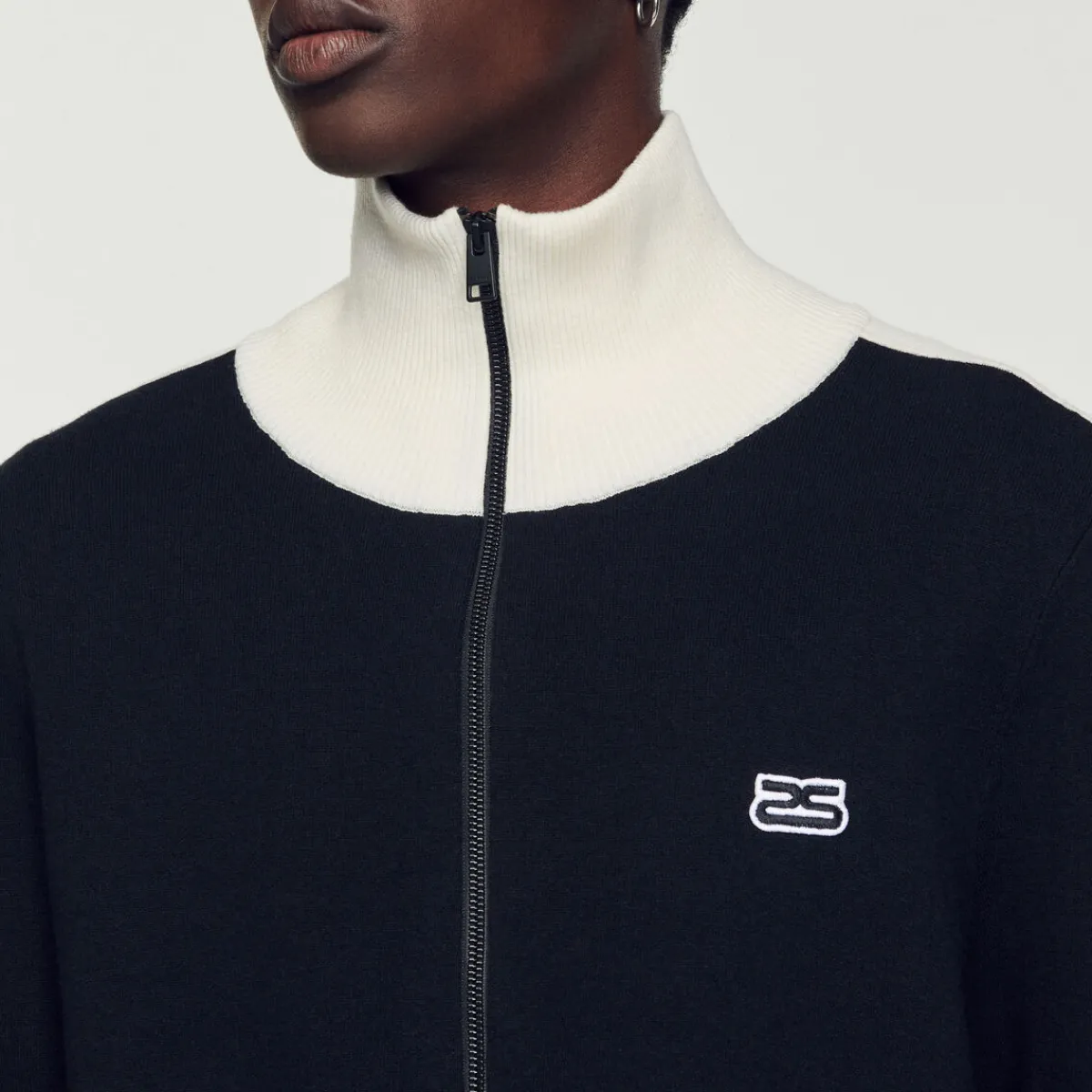 Best Sale Two-Tone Zip Cardigan Men Sweatshirts