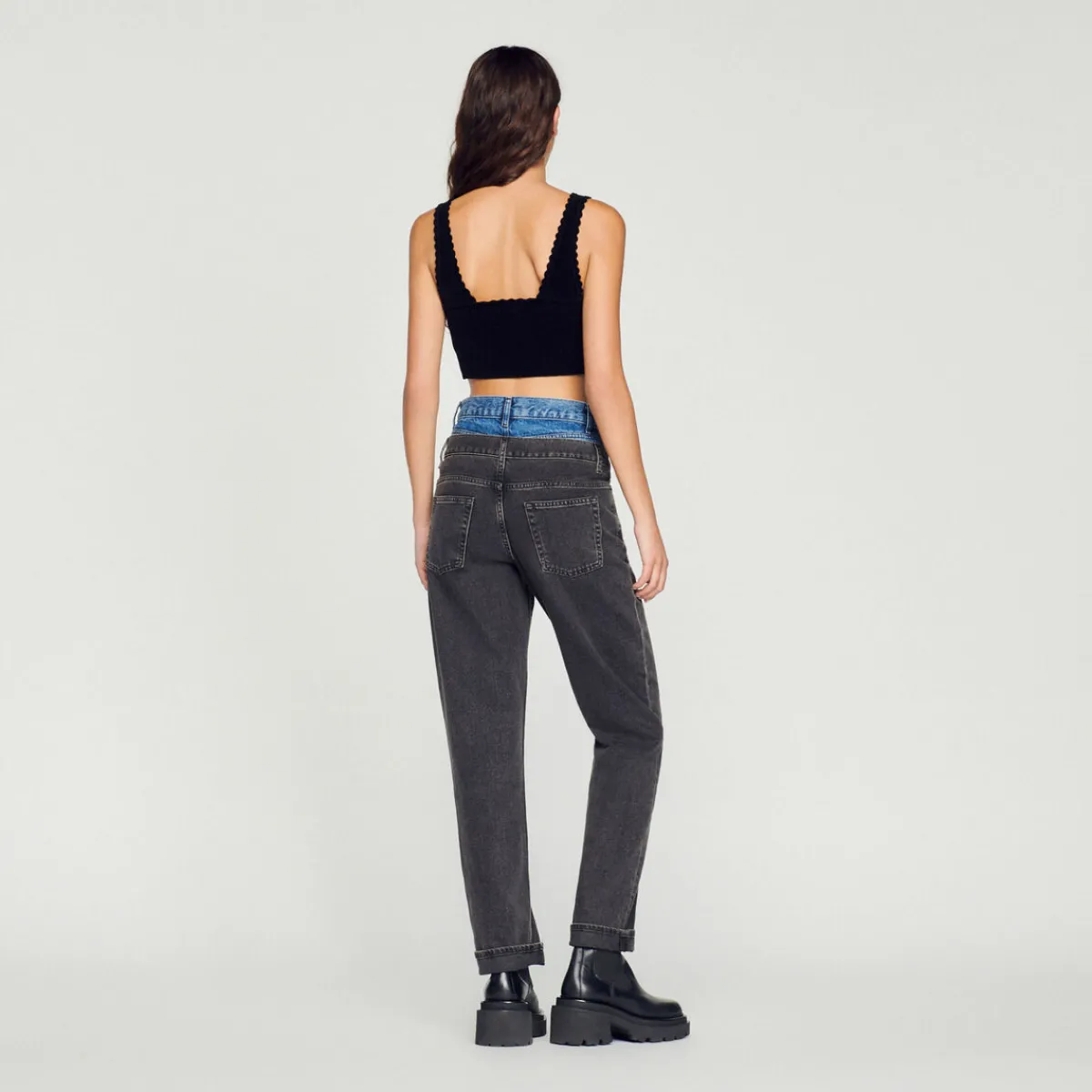Hot Velour Knit Crop Top Women Matching Sets