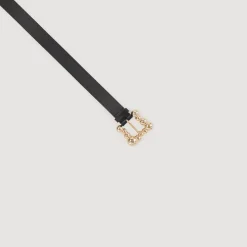 New Wide Leather Belt With A Square Buckle Women Belts