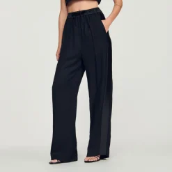Online Wide Pants With Satin Side Stripes Women Pants & Shorts