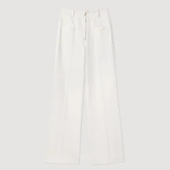 Cheap Wide-Leg Canvas Pants Women Jeans
