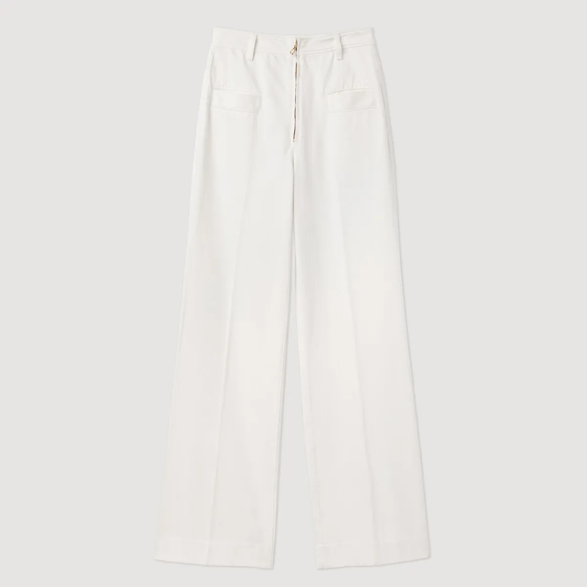 Cheap Wide-Leg Canvas Pants Women Jeans