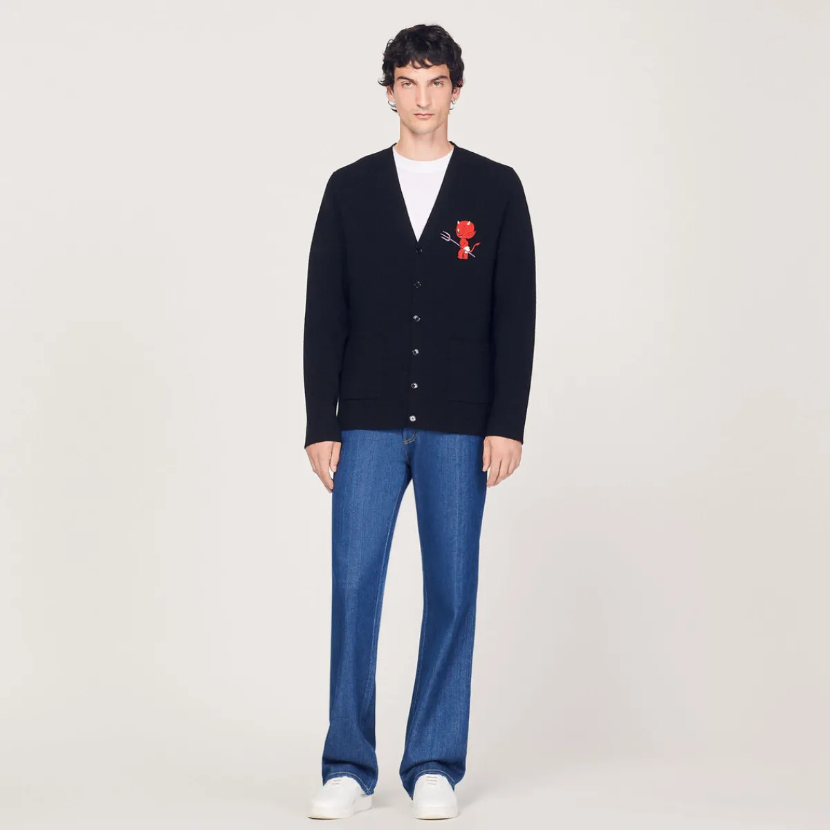 Fashion Wool And Cashmere Hot Stuff Cardigan Men Sweaters & Cardigans
