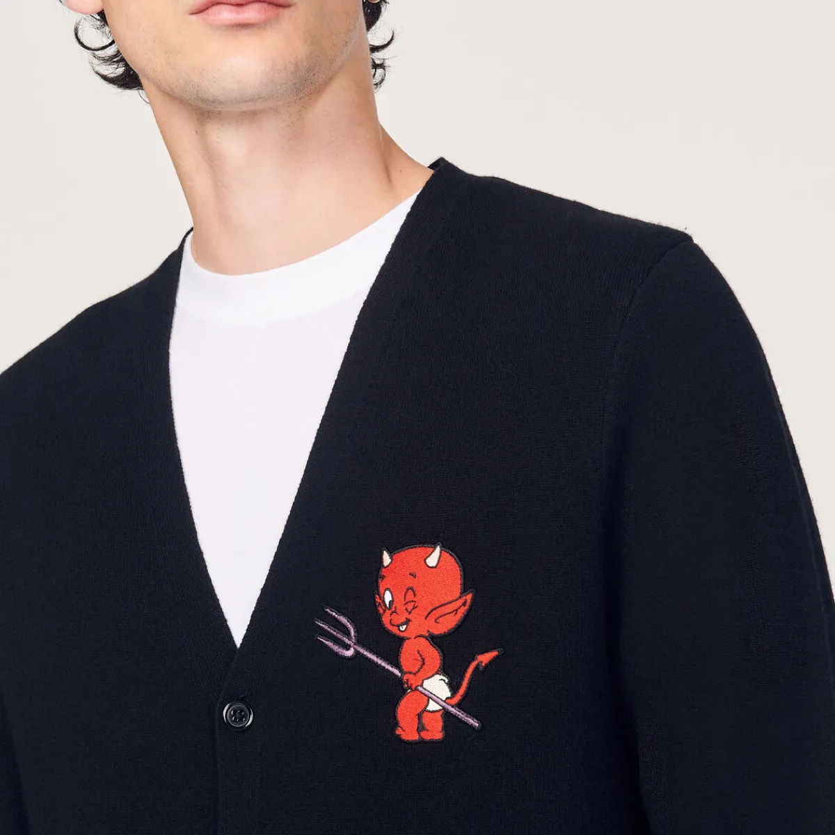 Fashion Wool And Cashmere Hot Stuff Cardigan Men Sweaters & Cardigans