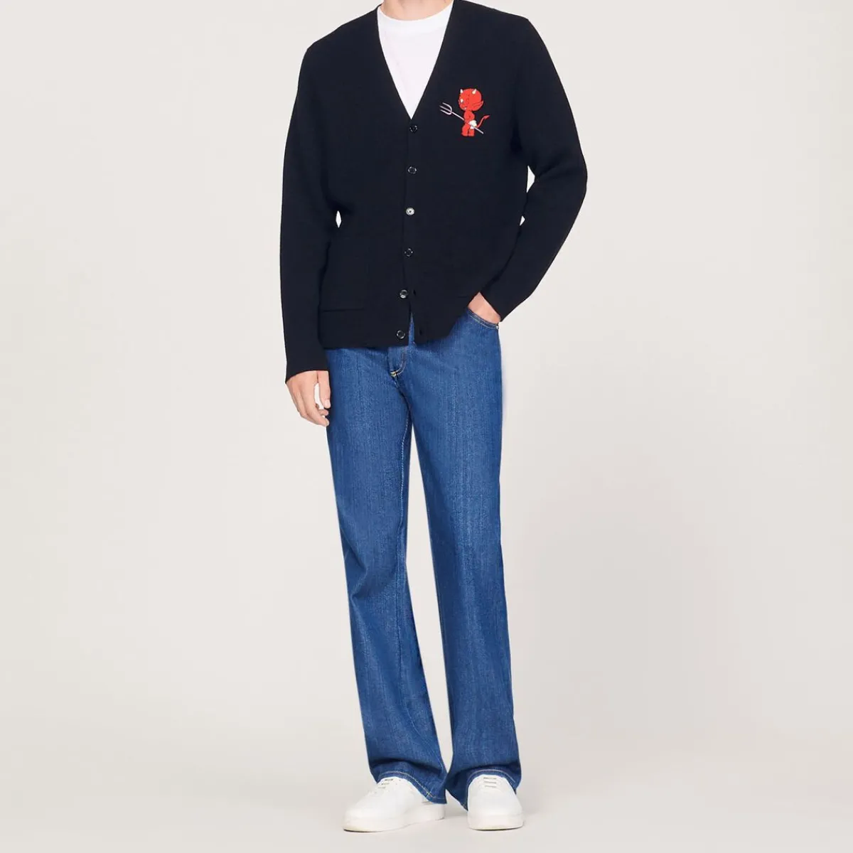 Fashion Wool And Cashmere Hot Stuff Cardigan Men Sweaters & Cardigans