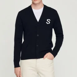 Hot Wool Cardigan With S Patch Men Sweaters & Cardigans
