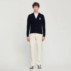 Hot Wool Cardigan With S Patch Men Sweaters & Cardigans