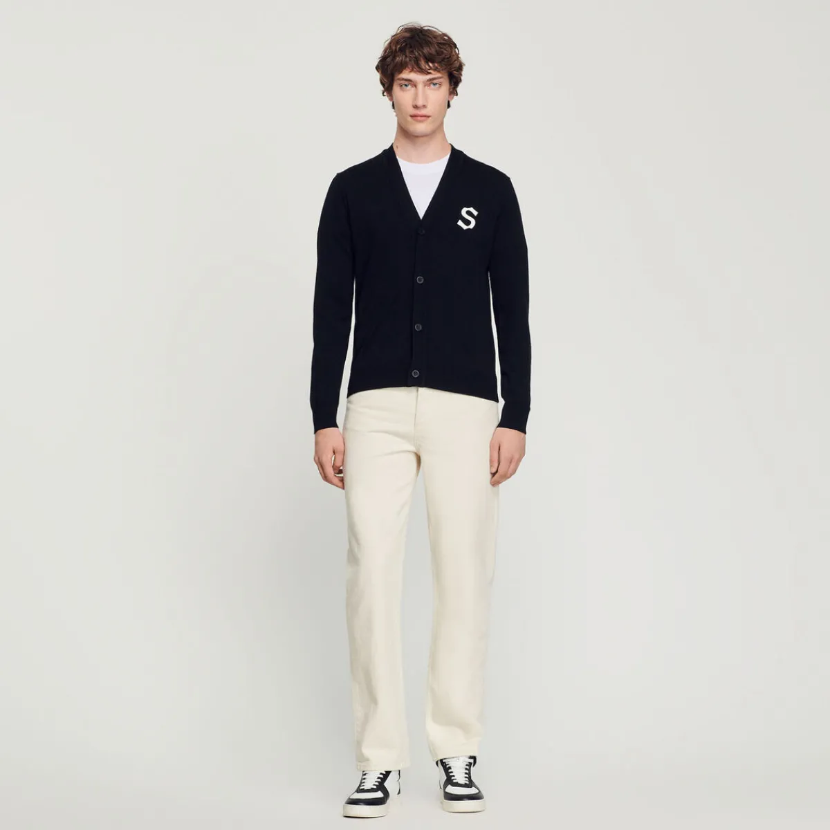 Hot Wool Cardigan With S Patch Men Sweaters & Cardigans
