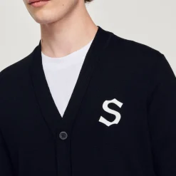 Hot Wool Cardigan With S Patch Men Sweaters & Cardigans