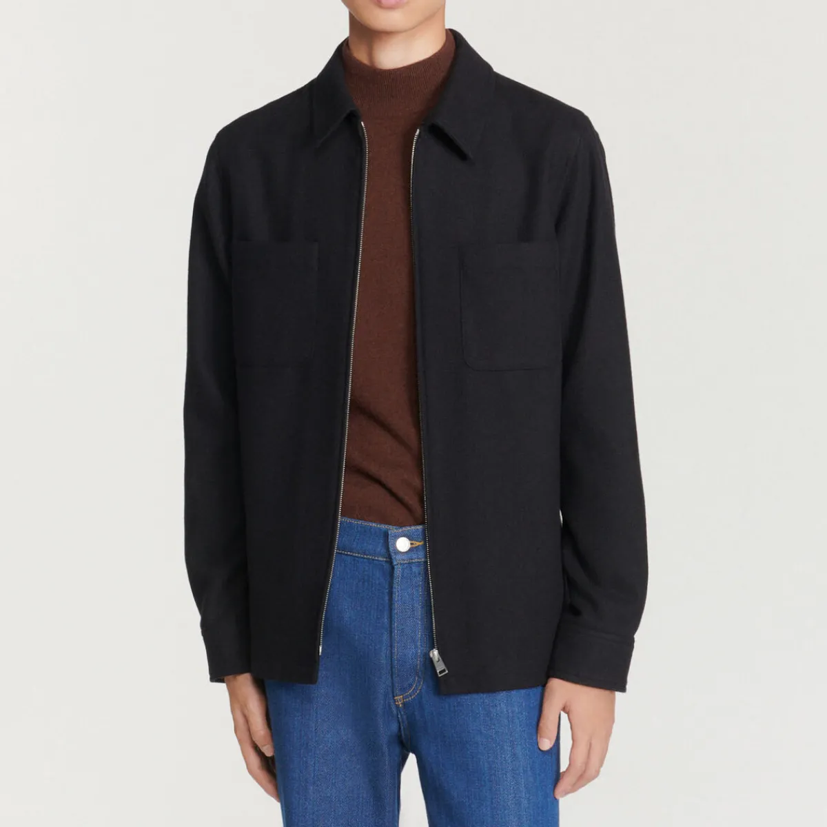 Store Wool Overshirt Men Jackets