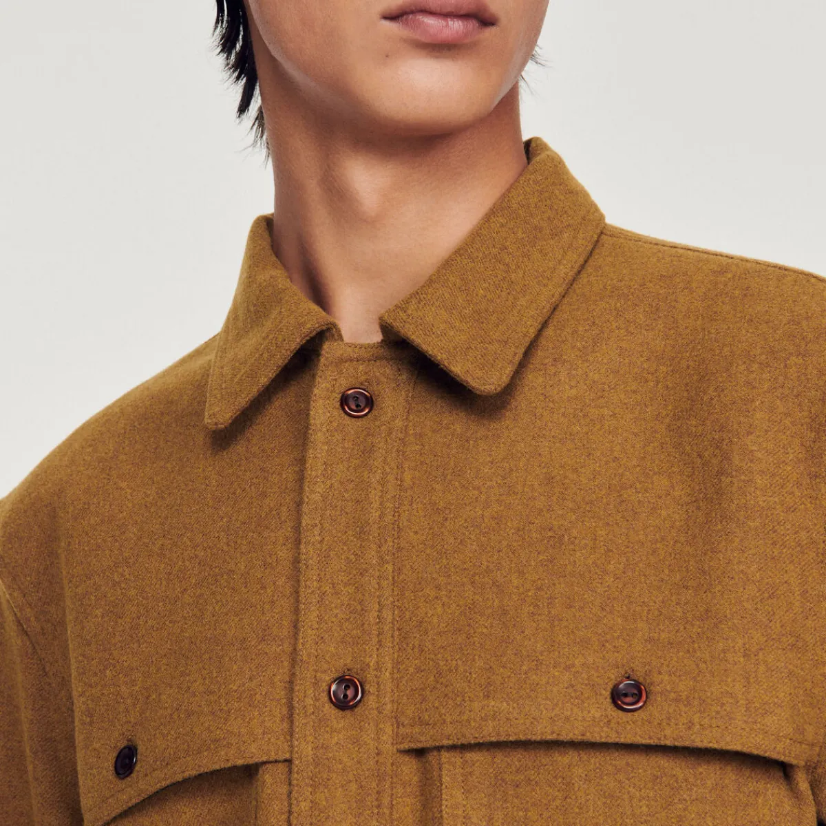 Shop Wool Overshirt Men Shirts