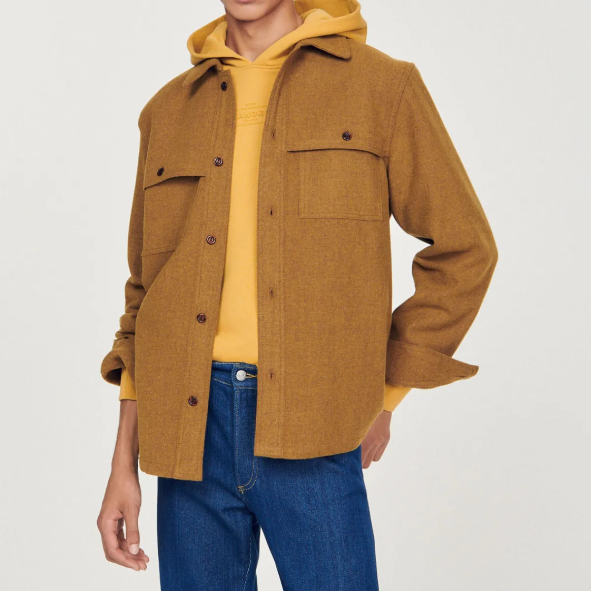 Shop Wool Overshirt Men Shirts