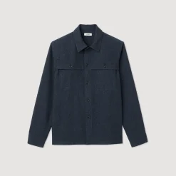 Fashion Wool Overshirt Men Shirts