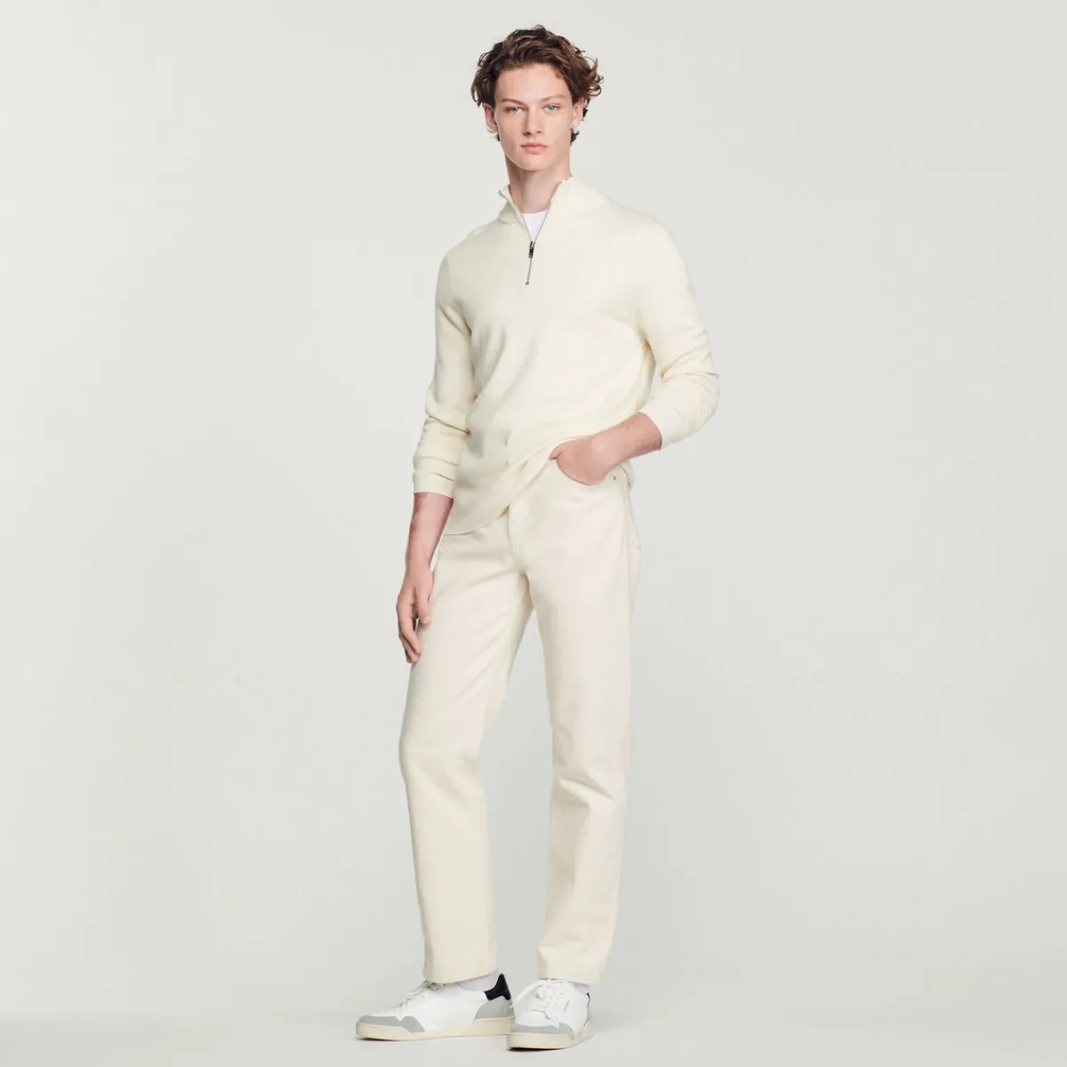 Online Wool Sweater With Zipped Collar Men Sweaters & Cardigans