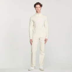 Online Wool Sweater With Zipped Collar Men Sweaters & Cardigans
