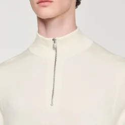 Online Wool Sweater With Zipped Collar Men Sweaters & Cardigans