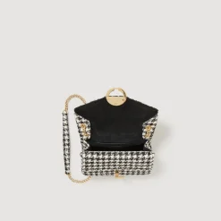 Shop Yza Tweed Houndstooth Bag Women Pouches & Handbags