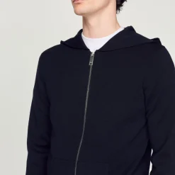 Discount Zipped Cardigan With Hood Men Sweaters & Cardigans