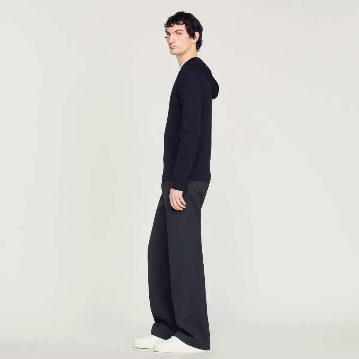 Discount Zipped Cardigan With Hood Men Sweaters & Cardigans