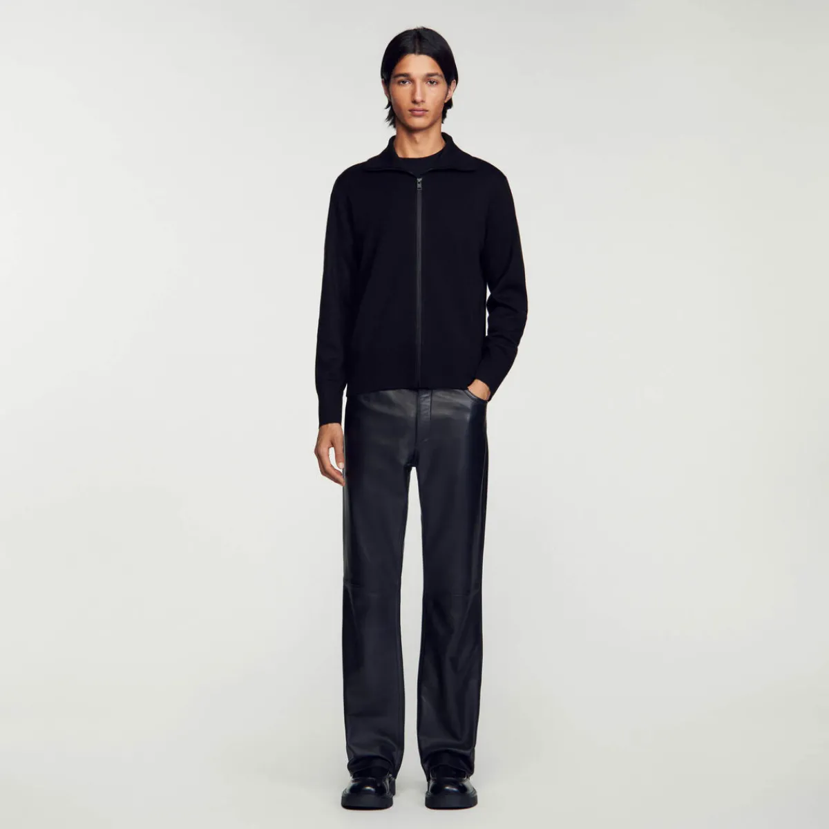Clearance Zip-Up Wool Cardigan Men Sweaters & Cardigans