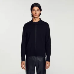 Clearance Zip-Up Wool Cardigan Men Sweaters & Cardigans