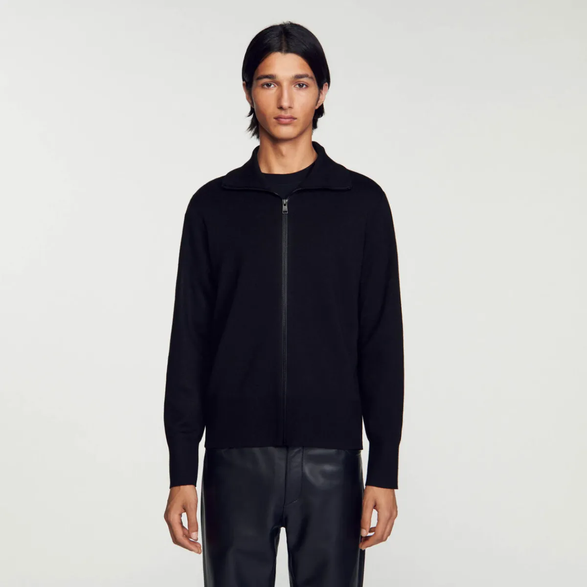 Clearance Zip-Up Wool Cardigan Men Sweaters & Cardigans
